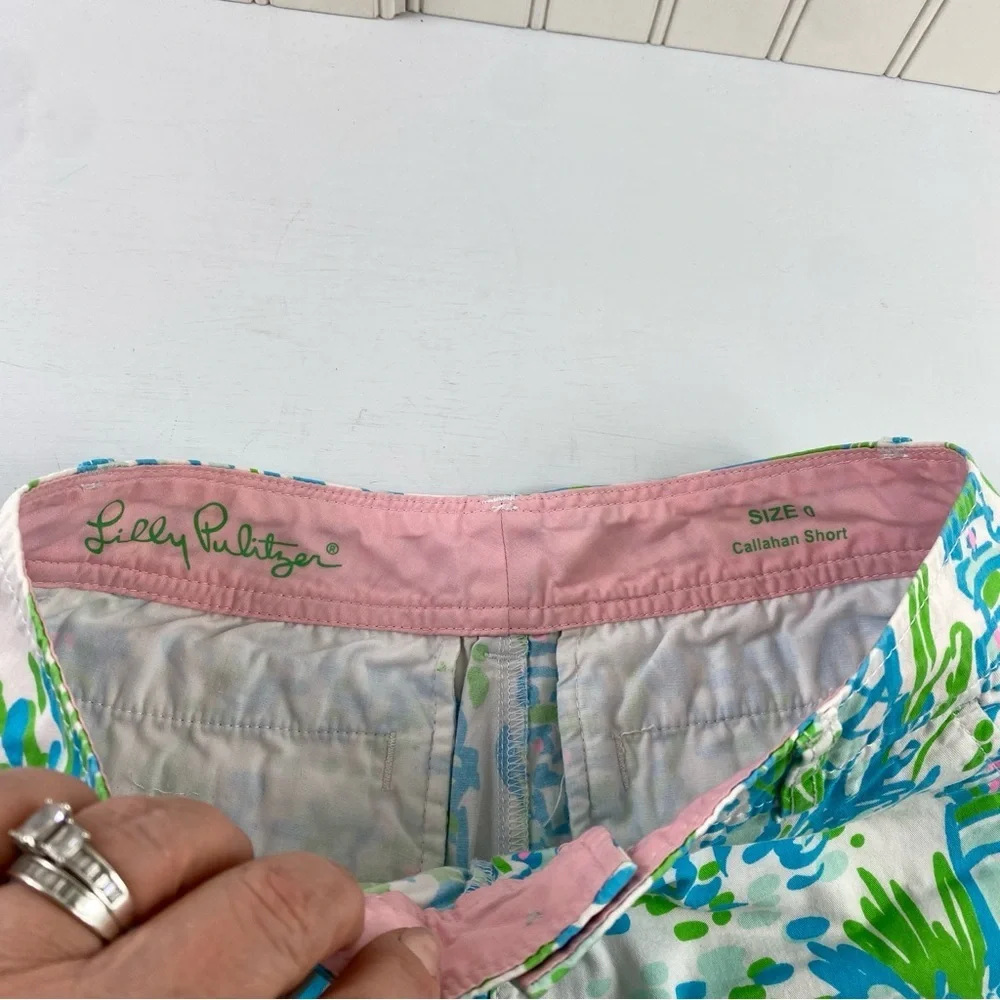 Lilly Pulitzer Women’s Colorful Tropical Beachy‎ Printed Shorts Sz 0